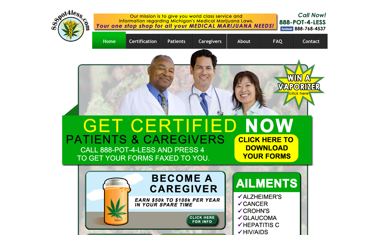 888pot4less.com screenshot