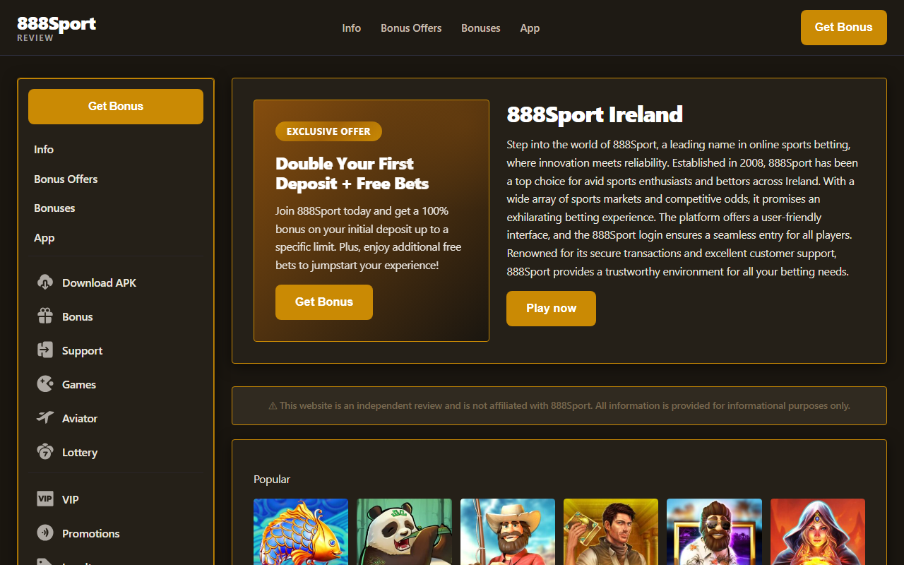 888sportireland.com screenshot