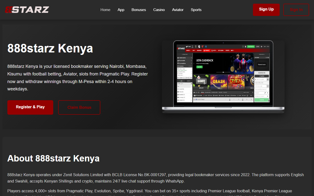 888starz-kenya.com screenshot