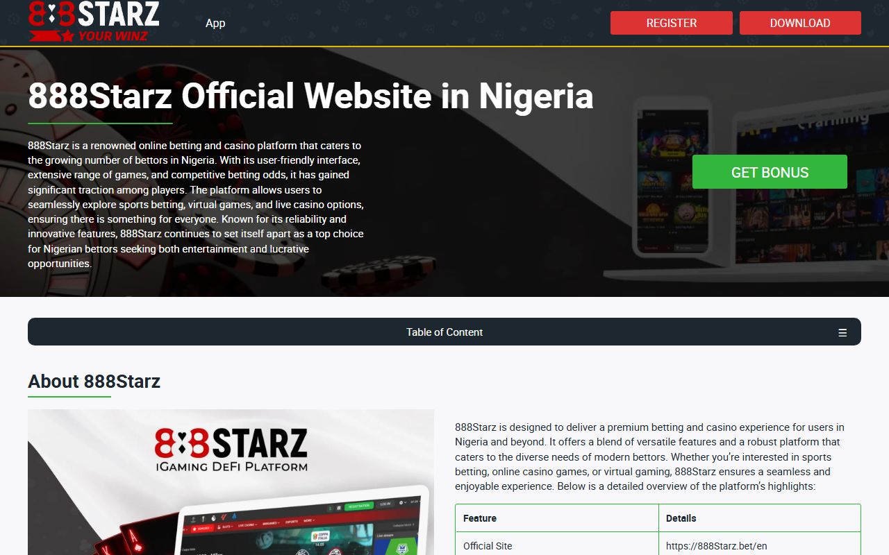 888starz-ng.com screenshot