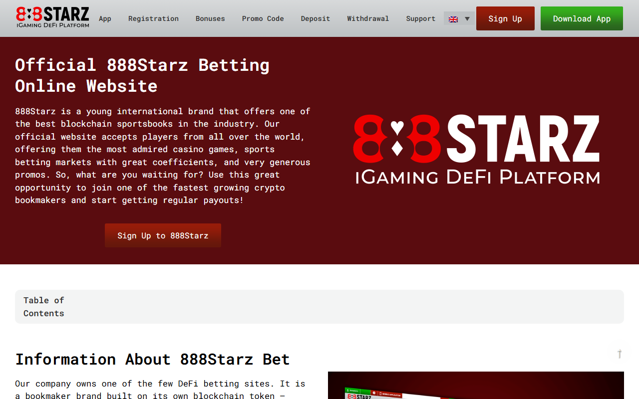 888starzbets.com screenshot
