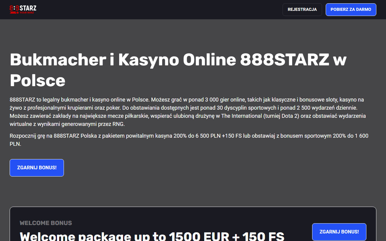 888starzpoland.com screenshot