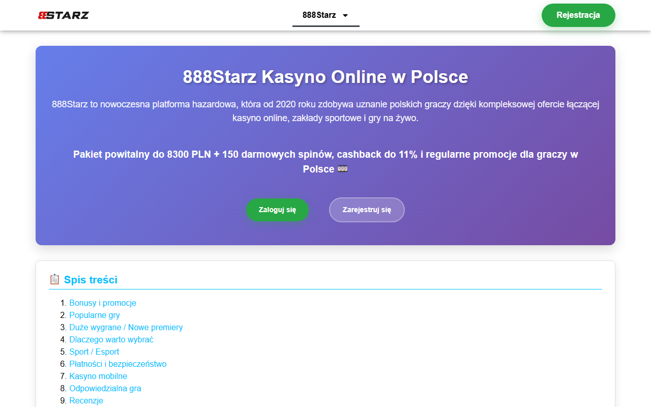 888starzpolska.com screenshot