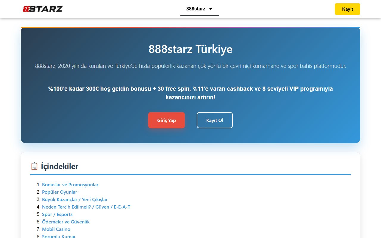 888starzturkey.com screenshot