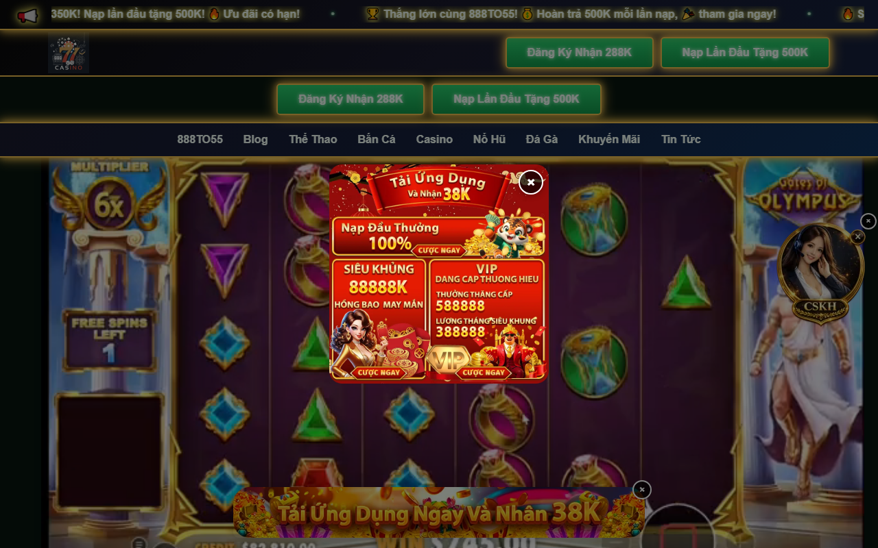888to55bet.com screenshot